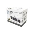 Kit TurboHD 720p DVR 4 canales 4 Cámaras Bala de Policarbonato 4 Cables 18 Mts 1 Fuente de Poder Profesional Compatible con Hik-Connect P2P