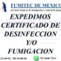 extendemos certificados de fumigacion y/o de desinfeccion