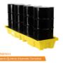 Tarima antiderrame 4 tambos lineal