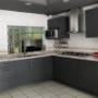 cocina gris de granito