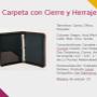 carpeta con cierre y herraje