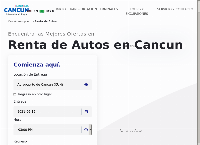 Sitio web de Renta de Autos en Cancún