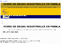 Sitio web de RENTA DE GRUAS INDUSTRIALES EN PUEBLA