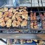 Carne, pescado y mariscos zarandeados
