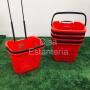 canasta de plastico con ruedas