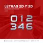 Letras 2D o 3D