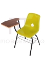 SILLA DE CONCHA DE POLIPROPILENO CON PALETA DE MELAMINA