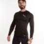 PLAYERA PARA CABALLERO MANGA LARGA NEGRA