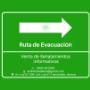Señalamiento de Información de Ruta de evacuación en Hermosillo, Sonora