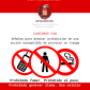 Señalamiento de prohibición en Hermosillo, Sonora