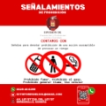 Señalamiento de prohibición en Hermosillo, Sonora