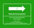 Señalamientos de Ruta de evacuación en Hermosillo, Sonora