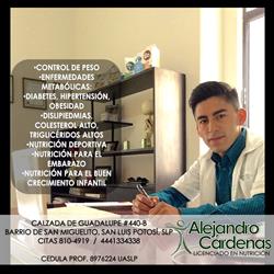 Nutriólogo Alejandro Cárdenas