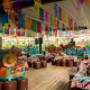 Vibrant Mexican decorations and Mexican flags of all different sizes and colours hang at Jacks in Monaco for a fun branding event.