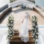 A bride of ours walking through Pelican Boat