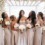 Bride with Maids of Honor at Sunset Monalisa Wedding